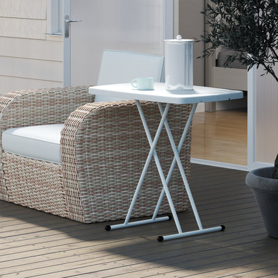 Outsunny Minimal Folding Outdoor Table - White 