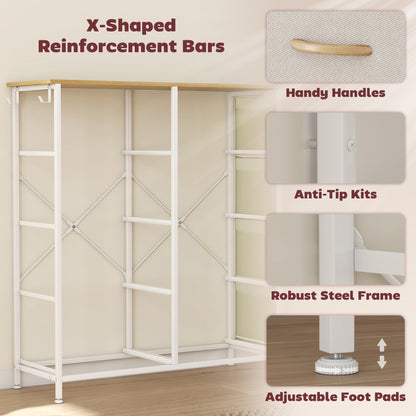 HOMCOM Chest of Eight Fabric Drawers - Beige