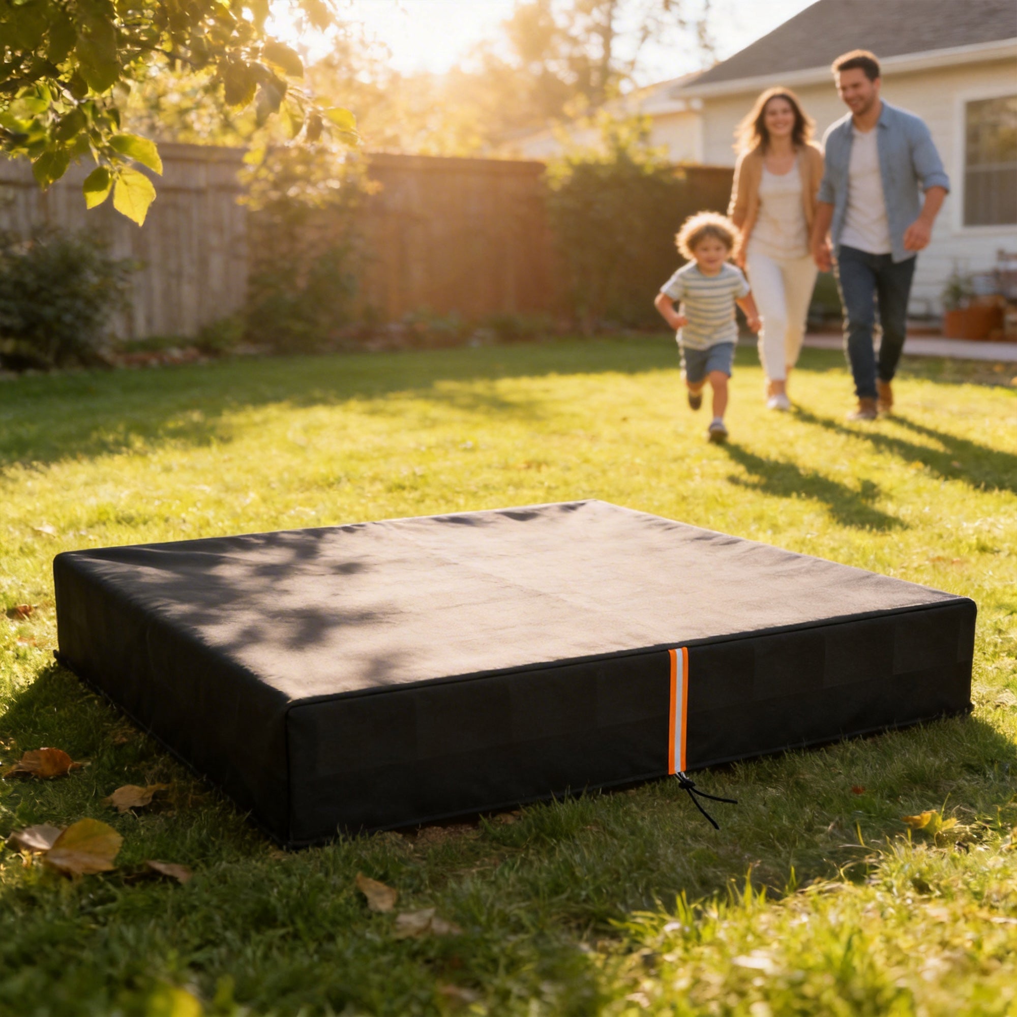 AIYAPLAY Sandbox Cover, Square Sandpit Cover Waterproof Dustproof UV Protection, Sandbox Canopy with Drawstring and Elastic Band 
