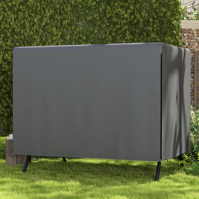 Outsunny Patio 3 Seater Swing Chair Bench Cover Outdoor Garden Furniture Rain Protection Cover Protector Waterproof Anti-UV, 215L x 155W x 150Hcm, Dark Grey 