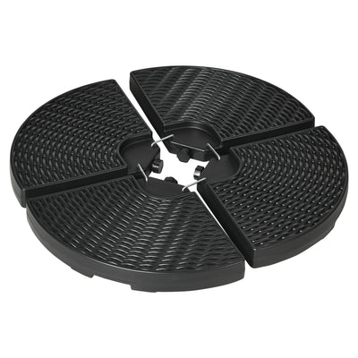 Outsunny 52kg Four-Piece Fillable Cantilever Parasol Weight Set 