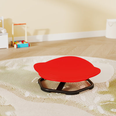 AIYAPLAY Planet-Shaped-kids Swivel Chair, Sensory Spinning Chair for Balance, Coordination Training, Red 