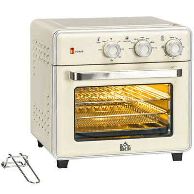 HOMCOM 20L 90-230\'e2\'84\'83 Mini Electric Oven - Cream 