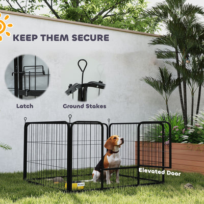 PawHut Steel Dog Whelping Box with Washable Pee Pad, Windproof Cloth, Lockable Door, for Small & Medium Dogs, 102 x 102 x 60cm 