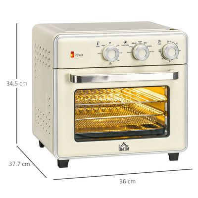 HOMCOM 20L 90-230\'e2\'84\'83 Mini Electric Oven - Cream 