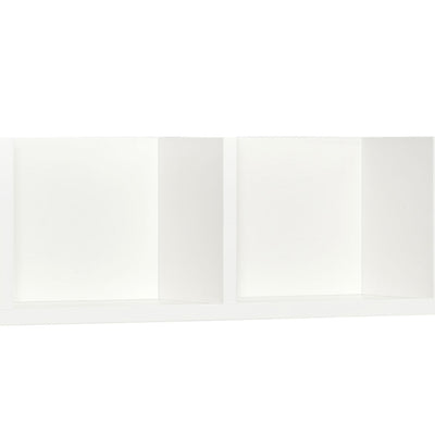 HOMCOM Wall Mount 84 CD / 56 DVD/Blu-ray/ Media Storage Rack 4 Cubes, Wooden Shelf Organiser Unit Bookcase Display, Set of 2, White 