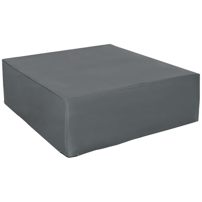 Outsunny 205x192cm Outdoor Garden Rattan Furniture Protective Cover Water UV Resistant Grey 