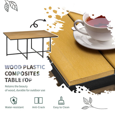 Outsunny 10 Seater Rattan Cube Garden Furniture Set, Rattan Dining Set with Cushions, Outdoor Dining Table and Chairs with 6 Armchairs, 4 Stools, Rectangular Wood Grain Plastic Top Table, Black 