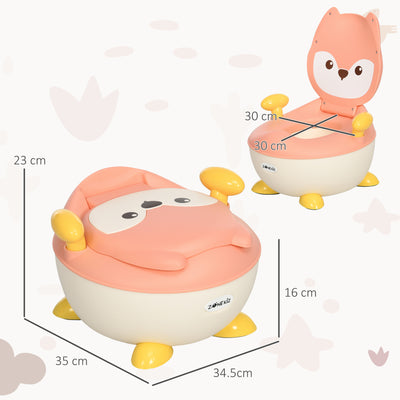 ZONEKIZ Baby Potty Training Toilet with Splash Guard, Anti-Tip Feet, Side Handles, Easy to Clean 