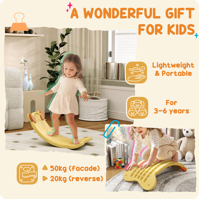 AIYAPLAY Balance Board for Kids Balance Training & Sensory Play, Yellow 
