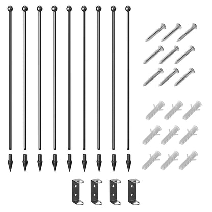 PawHut 80cm 8 Panels Heavy Duty Dog Pen, Pet Playpen for Indoors, Outdoors, Small, Medium Dogs