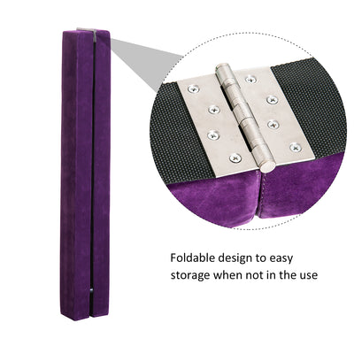 HOMCOM 2.4M 8FT Gymnastics Folding Balance Beam Home Gym Training Exercise Sports - Purple 