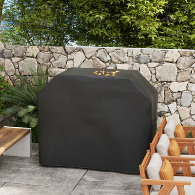 Outsunny 147 x 61cm Plastic Coated Protective Grill Cover - Black 