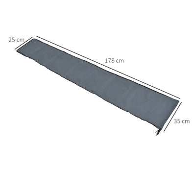 Outsunny Parasol Cover, Cantilever Umbrella Cover, Banana Umbrella Cover with Zipper for Outdoor Garden, Patio, Grey 