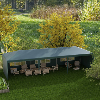 Outsunny Garden Gazebo Marquee Party Wedding Tent Canopy (9m x 3m) - Green 