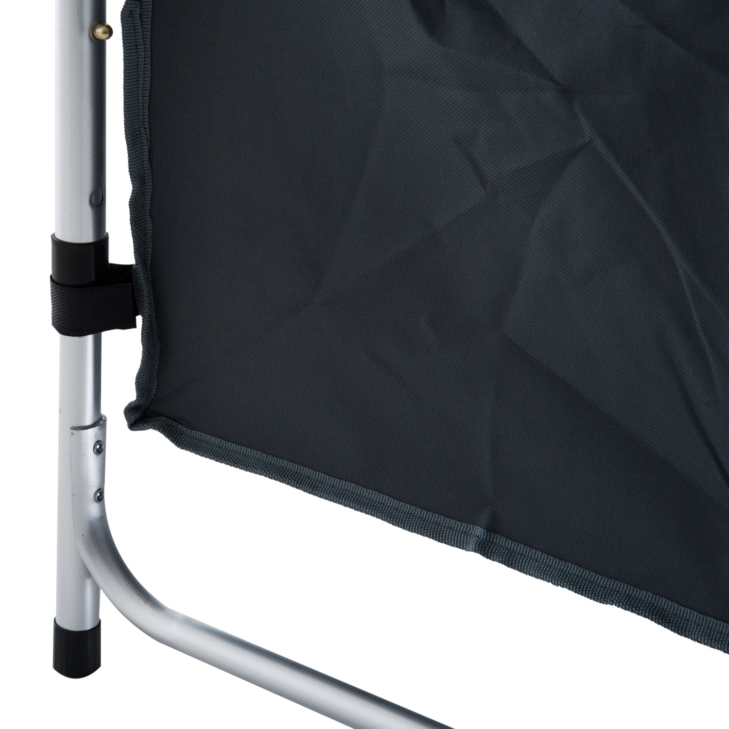 Outsunny 4ft Folding Picnic Table Portable Adjustable Camping Table Aluminum Outdoor Dining w/ Storage Underneath 