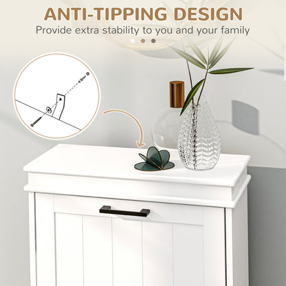 HOMCOM Two-Drawer Minimalistic Shoe Storage Cabinet, for 10 Shoes 