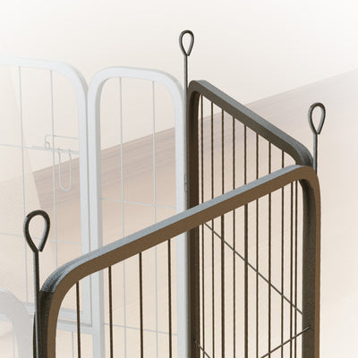 PawHut 2 Piece Dog Pen Expansion Pack for 80cm High Animal Pen with 3 Connecting Stakes 