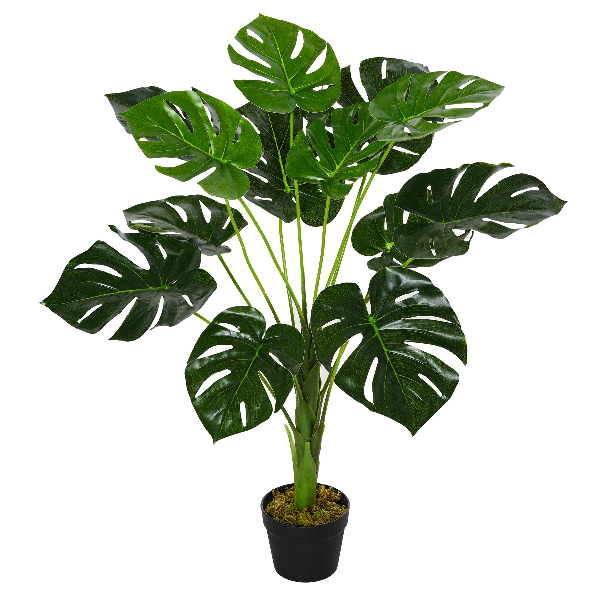 HOMCOM Decorative Artificial Monstera Plants in Pot Fake Plants for Home Indoor Outdoor Decor, 85cm 