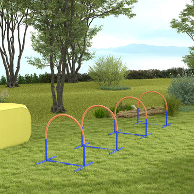 PawHut Four-Piece Portable Dog Agility Equipment - Blue 