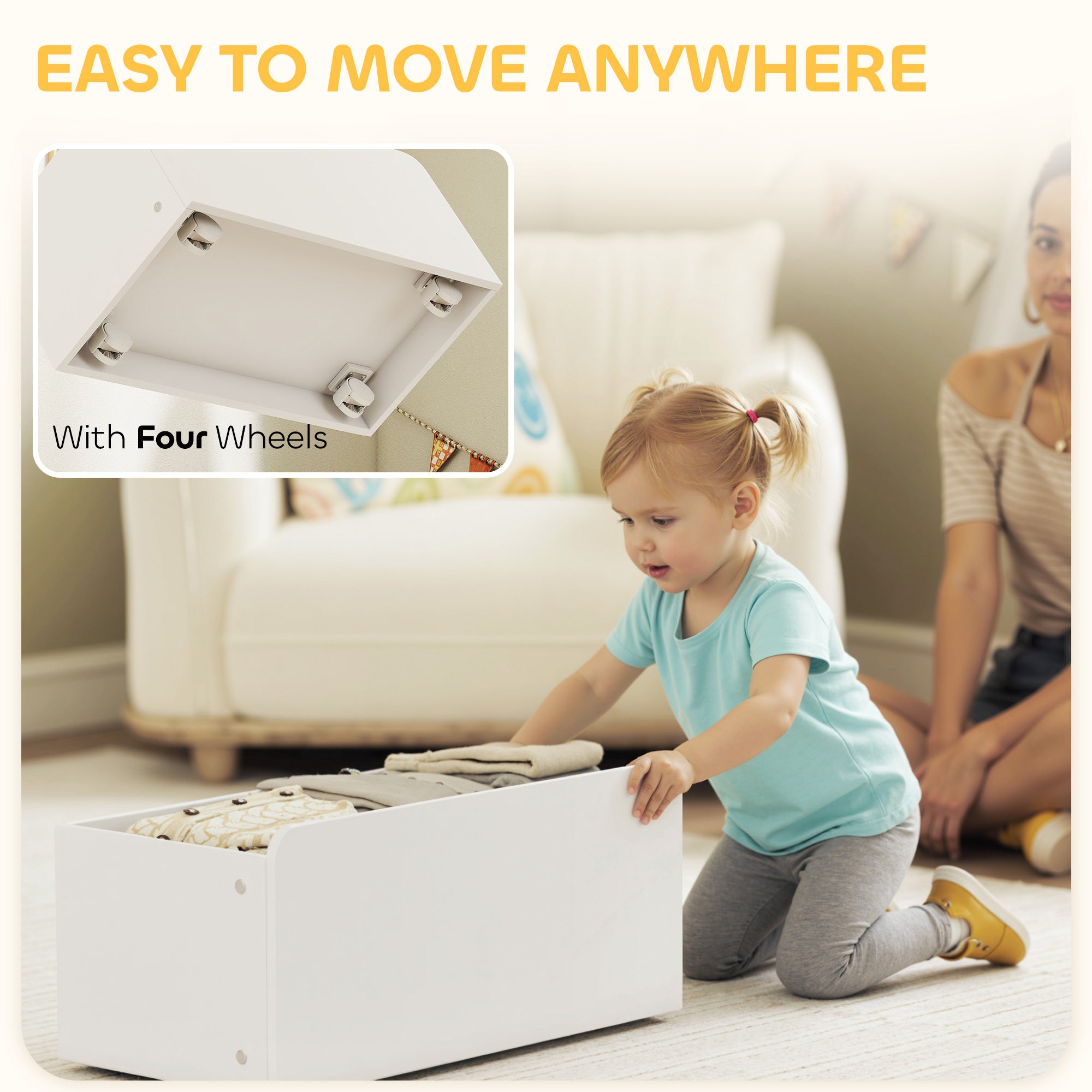 AIYAPLAY Toy Storage Unit, 3-Tier Toy Organiser Shelf with 6 Removable Storage Bins for Bedroom, Nursery, Multicoloured 