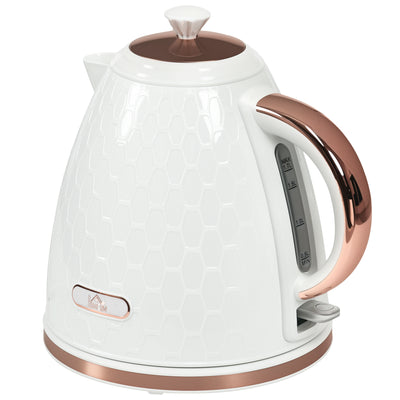 HOMCOM 3kW Rapid Boil Honeycomb Kettle - Cream 