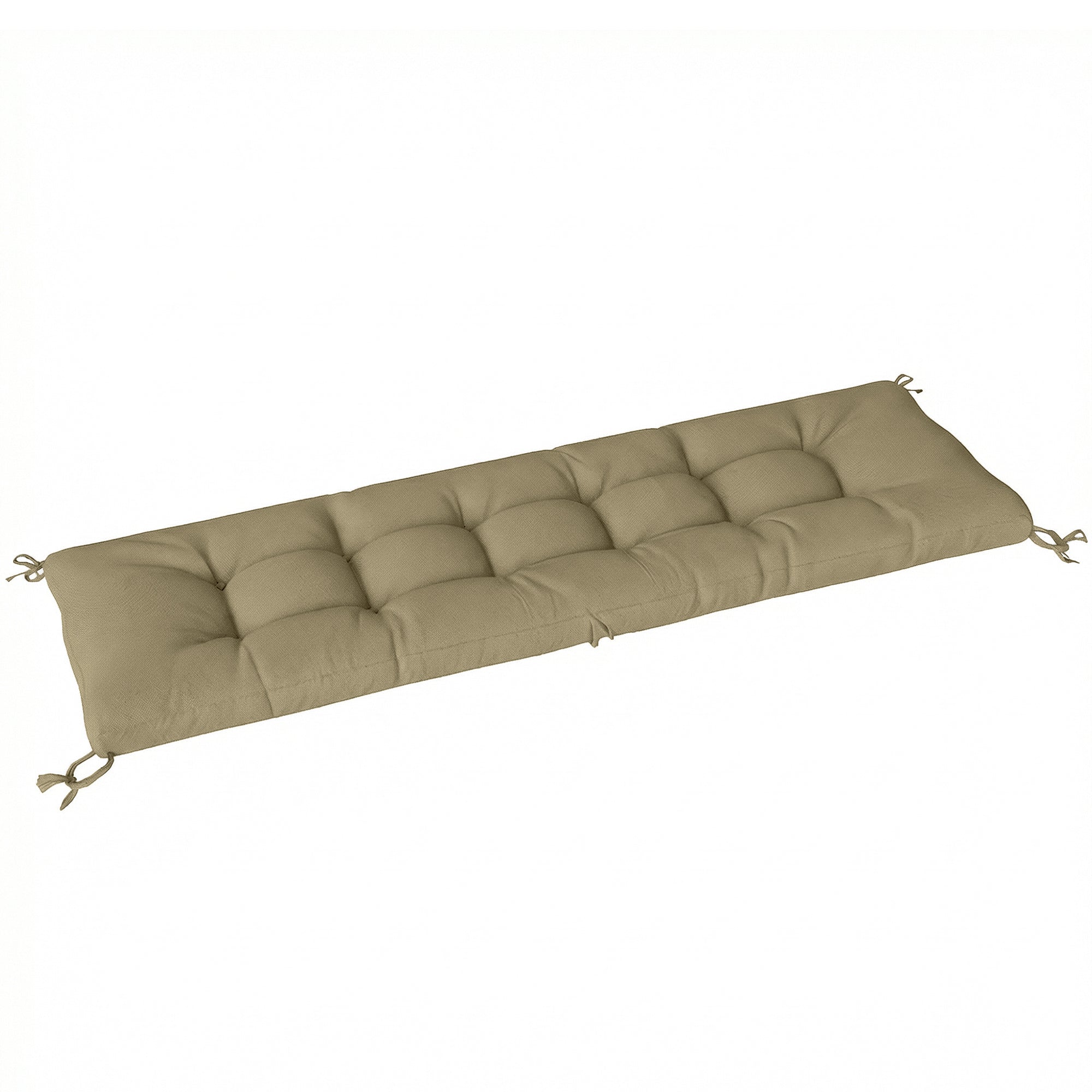 Outsunny Sun Lounger Cushion, Memory Foam Patio Chair Cushion with Ties, Outdoor Seat Pad Fits 190 x 60 cm Lounger, Sand 