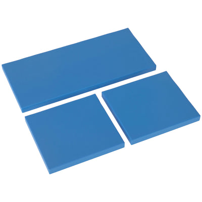 Outsunny Outdoor Seat Cushion Pads for Rattan Furniture, 3 PCs Garden Furniture Cushions,  Sky Blue 