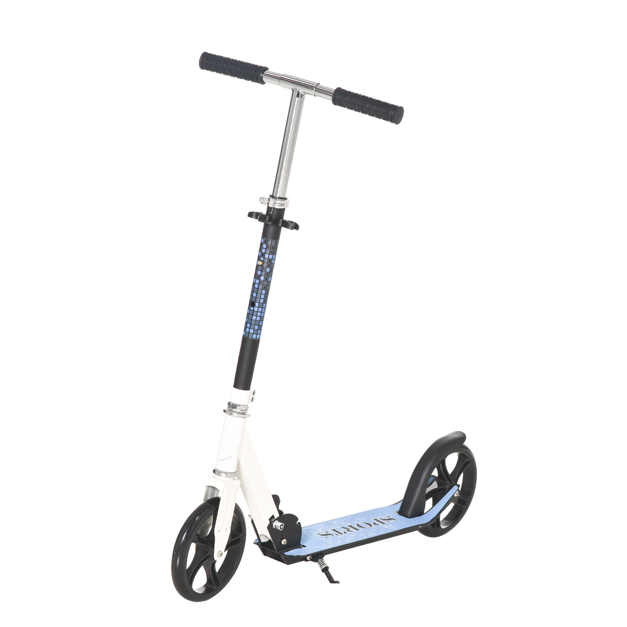 HOMCOM Folding Kids Kick Scooter Ride on Toys-Blue 