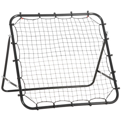 HOMCOM Rebounder Net, Practise Kickback Goal, for Teens, Adults Training - Black 