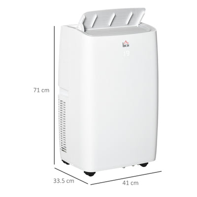 HOMCOM 12000 BTU Air Conditioning Unit, 3-in-1 Portable Air Conditioner, Dehumidifier, Cooling Fan with 3 Speeds, Remote Control, LED Display, 24H Timer, Window Venting Kit, Children Lock, 25m\'c2\'b2 