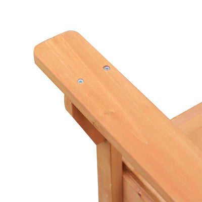 Outsunny Two-Seater Garden Storage Bench - Natural 