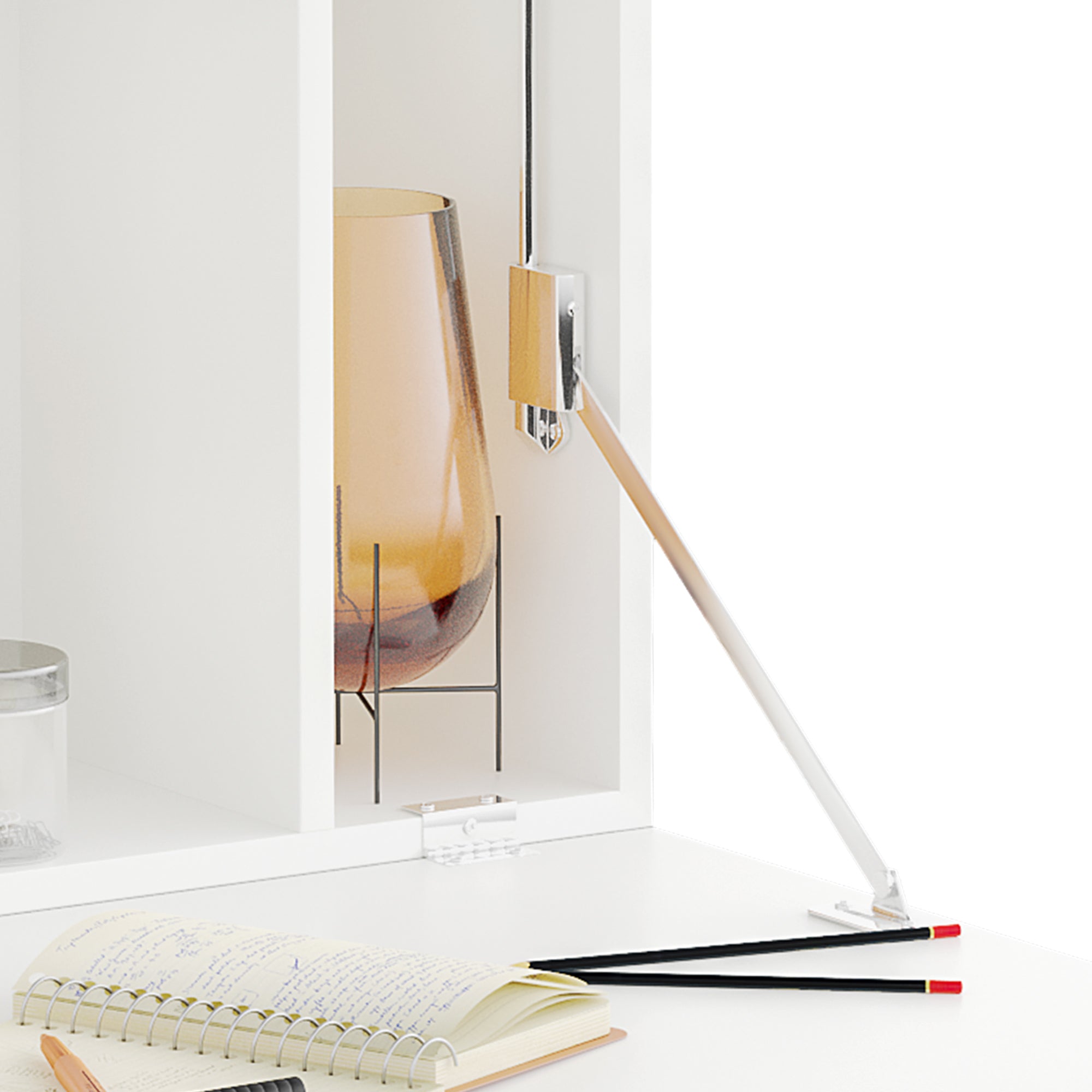 HOMCOM Wall Mounted Table, Drop Leaf Floating Laptop Desk with Space Saving Storage Compartments for Home Office and Study, 77cm x 20cm x 51cm, White 
