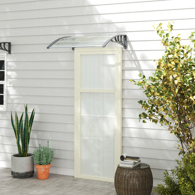 Outsunny Door Canopy Awning Outdoor Window Rain Shelter Cover for Front/Back Door Porch Clear 100 x 75cm 