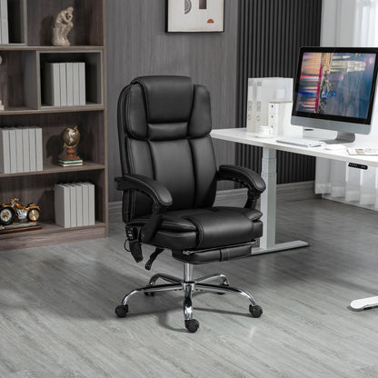 Vinsetto Six Point Vibrating Massage Office Chair - Black 