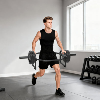 SPORTNOW Olympic Trap Bar, 2" Hex Barbell Bar with 300kg Capacity for Deadlifts, Shrugs, Squats and Farmer Walks 