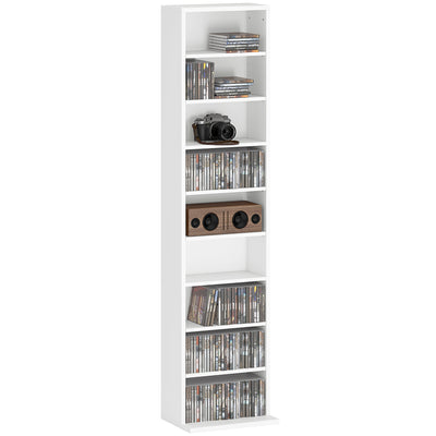 HOMCOM 260 Narrow CD Storage Unit - White 