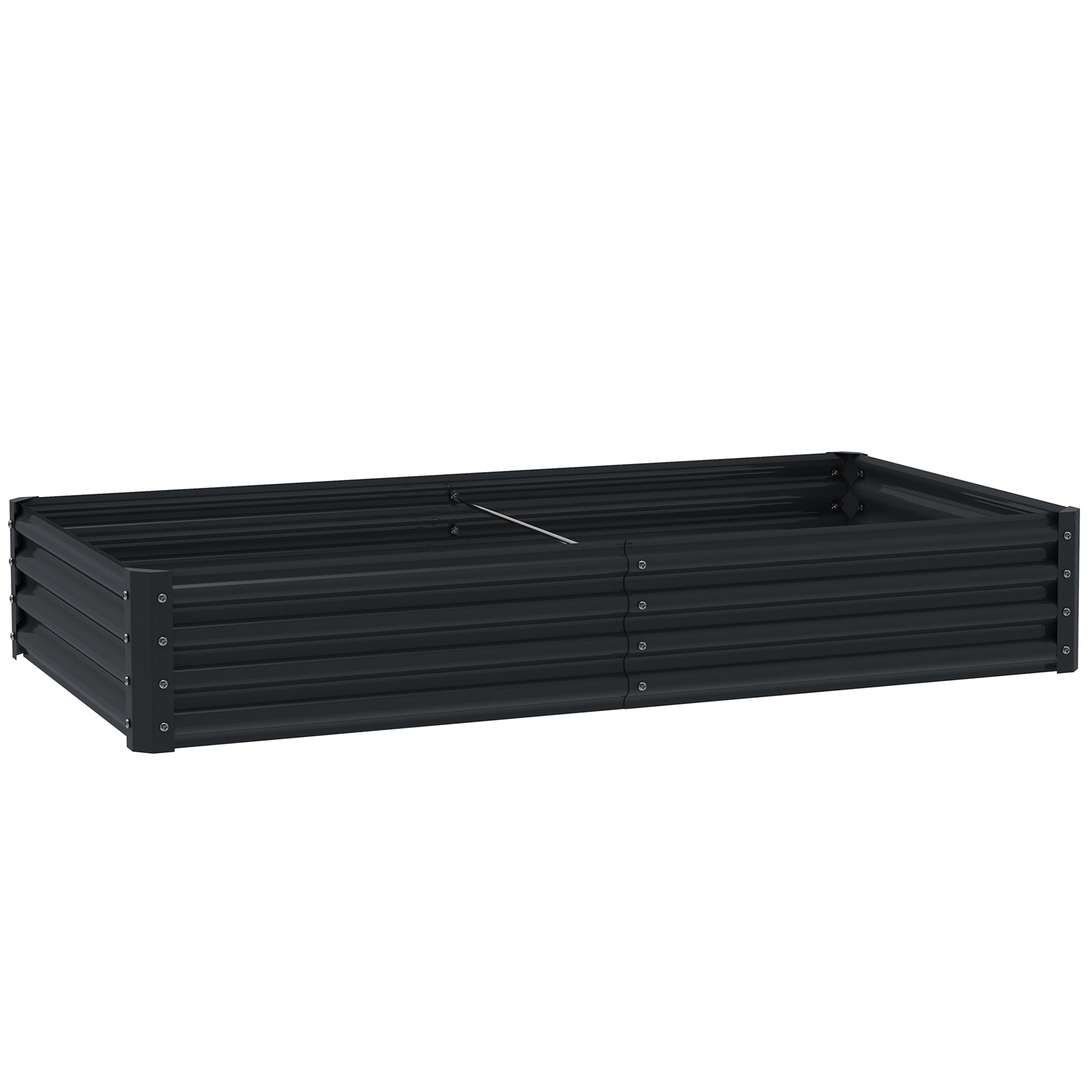 Outsunny 180 x 90cm Galvanised Steel Open Planter - 84H-211V00CG 