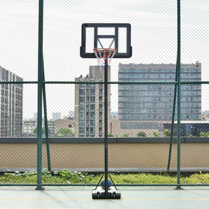 HOMCOM Portable Basketball Hoop Stand 231-305cm Height Adjustable w/ Moving Wheels 