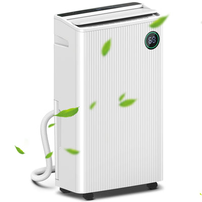 HOMCOM 5500mL Portable Dehumidifier with Air Purifier, UVC, Ioniser, 24H Timer, 5 Modes, 16L/Day, for Home Laundry, White 