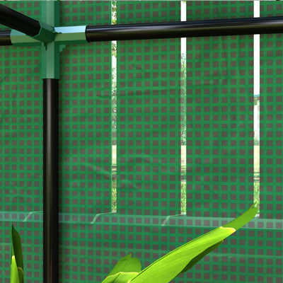 Outsunny 40 x 100cm Three Shelf Steel Frame Greenhouse - Green 