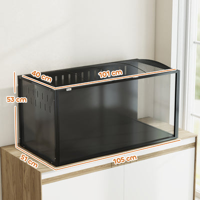PawHut Hamster Cage Steel Chewproof with Openable Top, Deep Burrow for Dwarf Syrian Hamster, Gerbil, Rats, 105 x 51 x 53 cm 