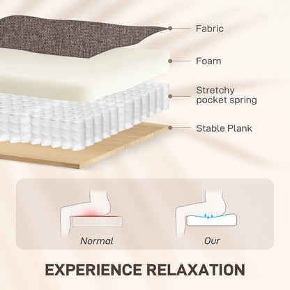 HOMCOM Electric Rise/Recline Armchair, with Reading Light - Brown