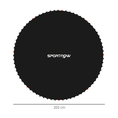 SPORTNOW Trampoline Replacement Mat with Spring Pull Tool, 42 V-Hooks, for 8ft Trampoline using 14cm Springs, Black 