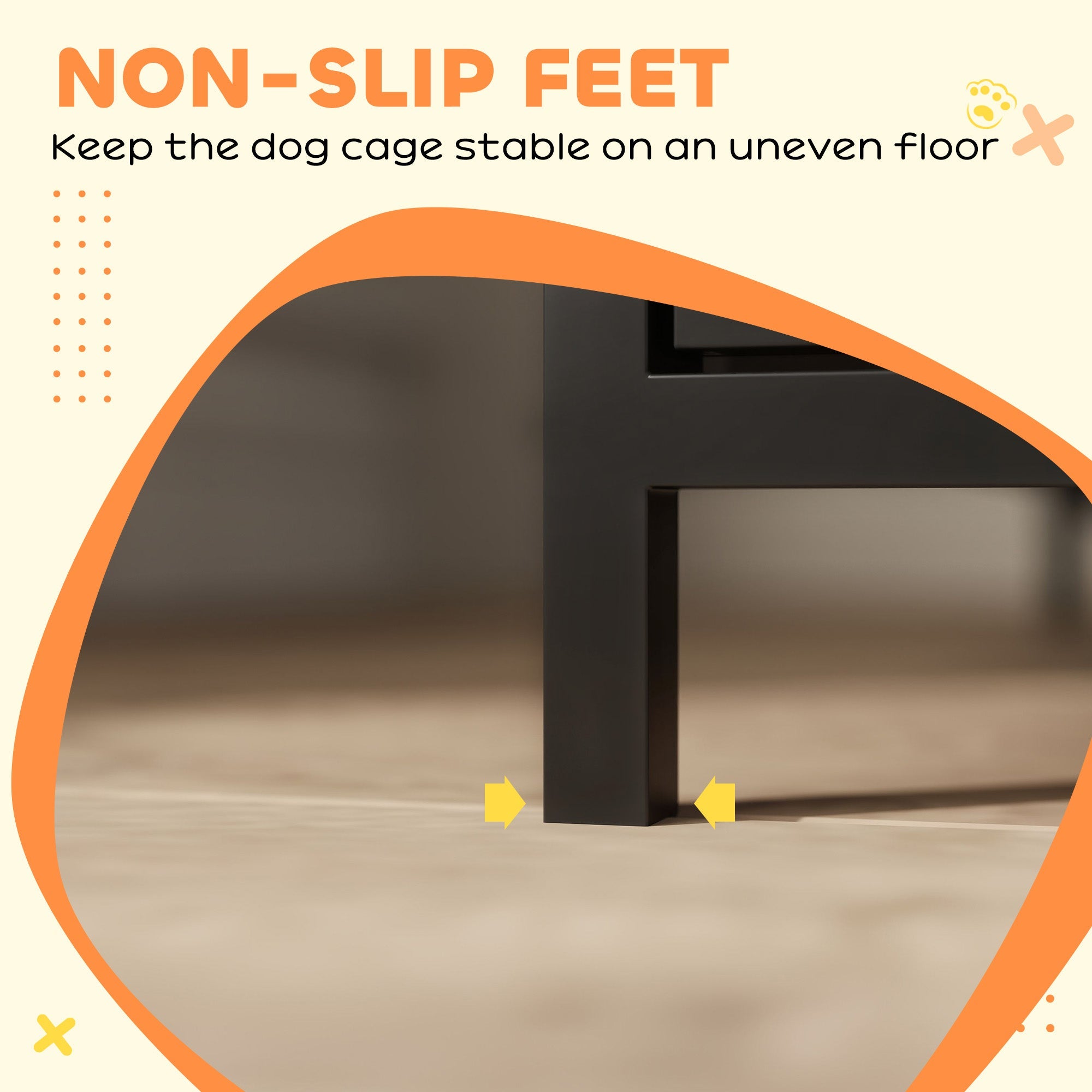 PawHut Dog Crate Furniture with Anti-Chew Resistant Mesh, Anti-Escape Single Door, for Medium Dogs, 80 x 55 x 72 cm 