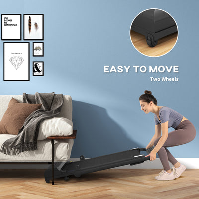 HOMCOM 2.5HP Walking Pad Treadmill, Folding Under Desk Treadmill, Walking Machine, 1-10km/h, with Remote Control 