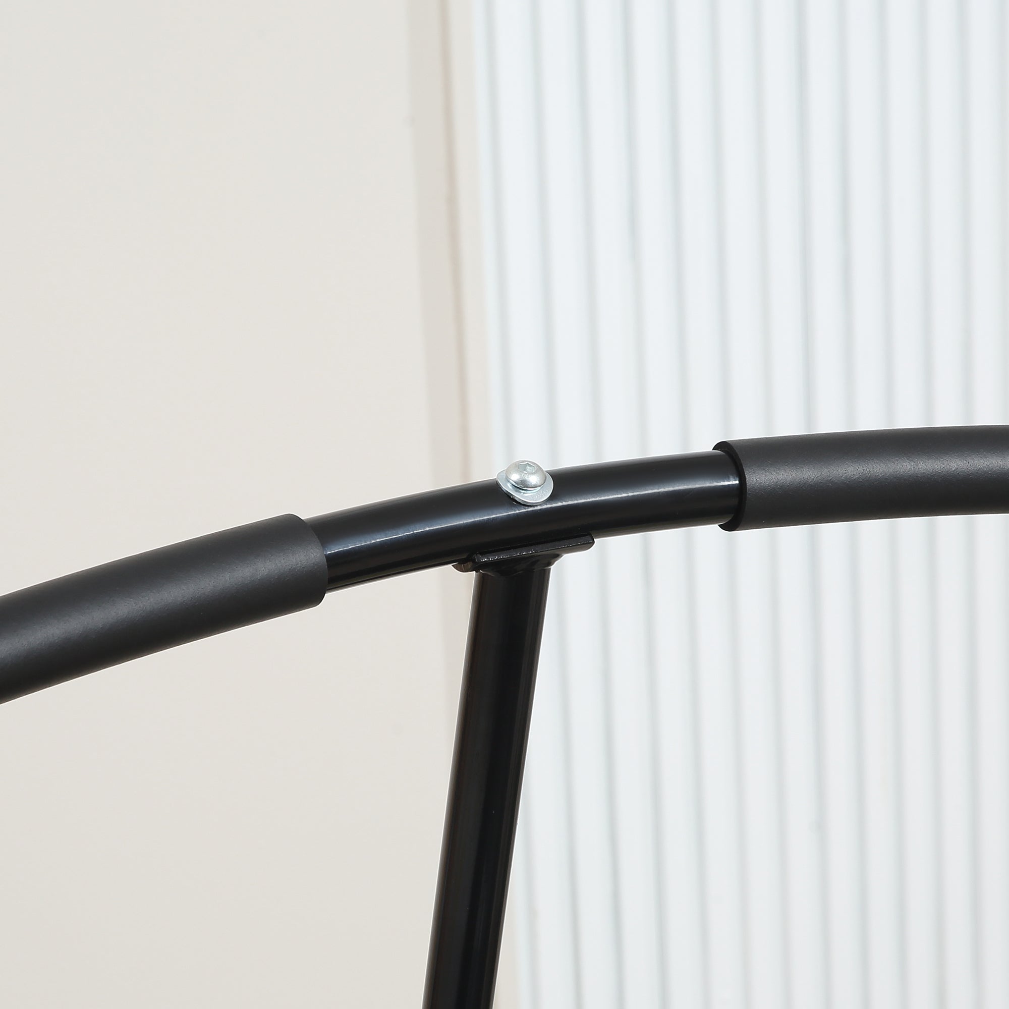 HOMCOM 40'' Fitness Trampoline with Adjustable Handle, Rebounder Trampoline Mini Jumper for Indoor Exercise Workout, Support Up to 100kg, Black 