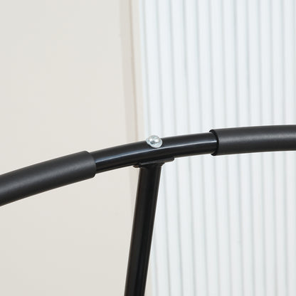 HOMCOM 40'' Fitness Trampoline with Adjustable Handle, Rebounder Trampoline Mini Jumper for Indoor Exercise Workout, Support Up to 100kg, Black 