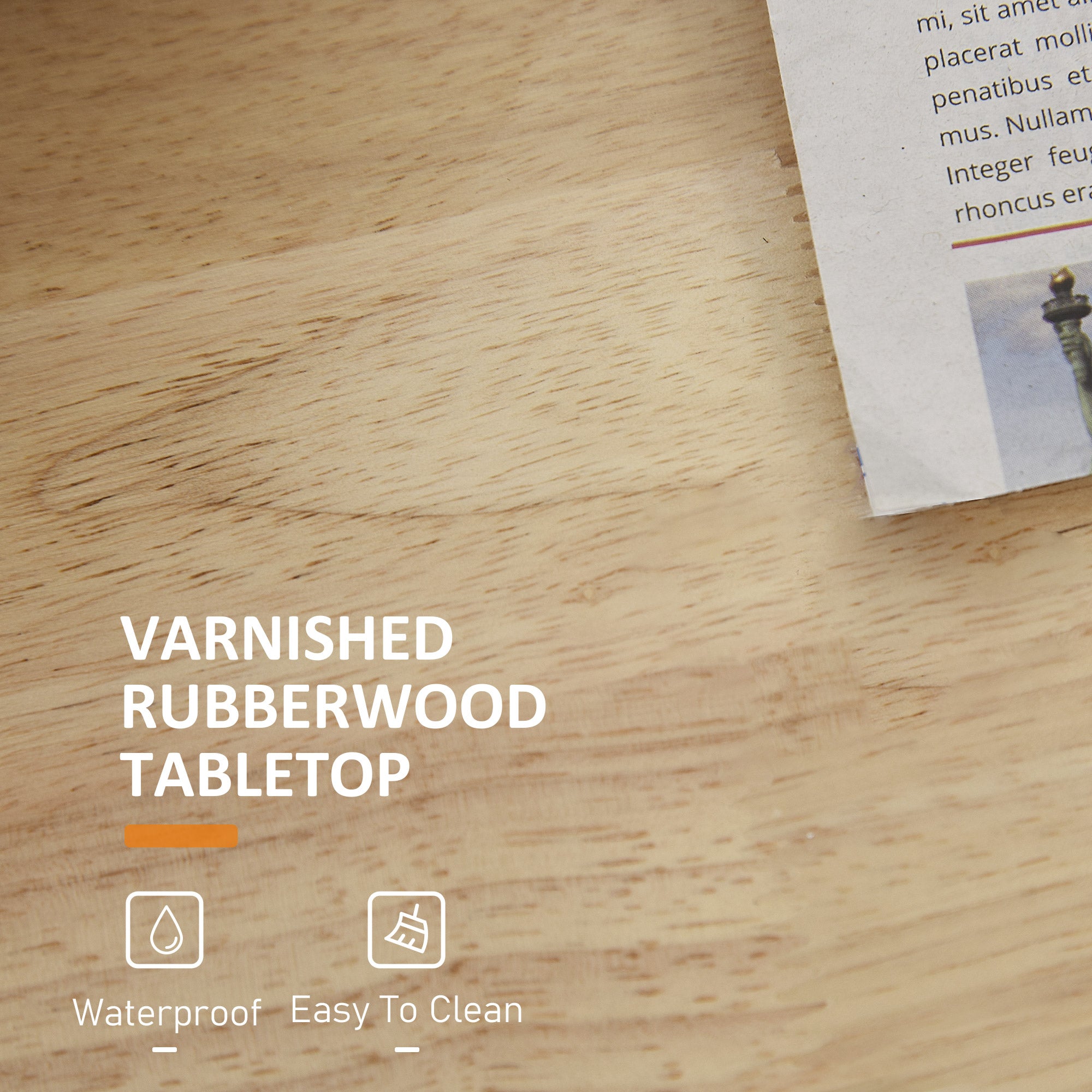 HOMCOM Kitchen Island on Wheels, Mobile Storage Trolley, Rolling Kitchen Cart with Rubber Wood Top, 2-Door Cabinets, 2 Drawers, Adjustable Shelf, 3-Tier Spice Rack, Drawers 