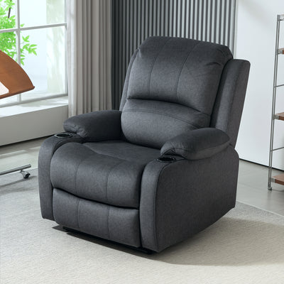 HOMCOM Microfibre Manual Reclining Armchair, with Footrest - Black 